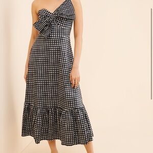 Hutch NWOT Bow Front Dress in Black and White Gingham